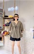 夏季新款2021韩版时尚宽松抽绳套头娃娃衫，女装，L·H·X