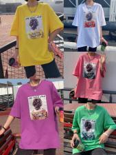 夏季新款，美女图案棉T，女装，起奢