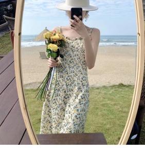 夏季新款 吊带连衣裙,女装背心吊带,甜野