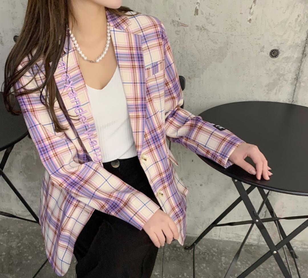 格子西装，女装西装，浪漫E点