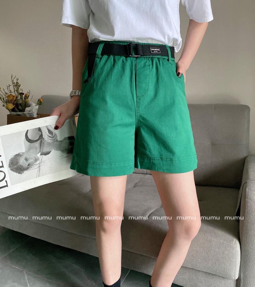 休闲全棉中裤，女装，沐·沐