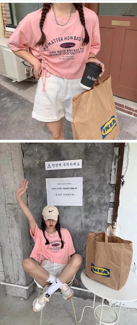 新款抽绳T，女装，镱锘