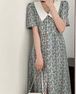 【现货】夏季新款 韩版碎花连衣裙,女装连衣裙,one&two