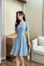 天丝提花简约大气连衣裙系列款产品，女装连衣裙，天使公主
