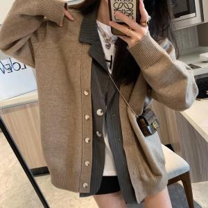 8953西装领针织开衫,女装西装,XTZ style