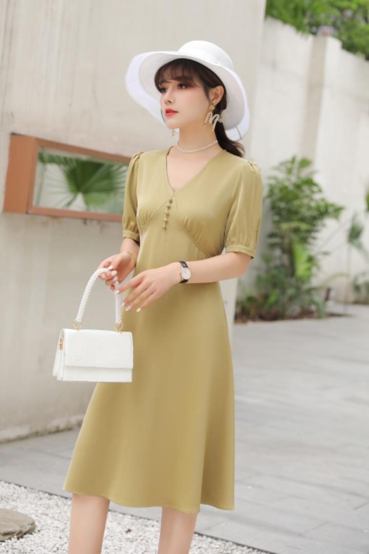 华尔缎连衣裙，女装连衣裙，卡娜品位