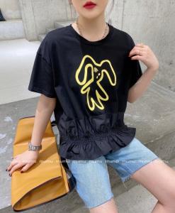 印图休闲针织上衣，女装，沐·沐