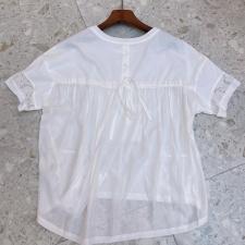 夏季短袖拼接上衣，女装，留缘