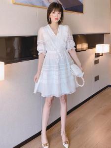 夏季天丝连衣裙,女装连衣裙,紫燕千娇