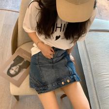 79163不规则牛仔半裙，女装半身裙，XTZ style
