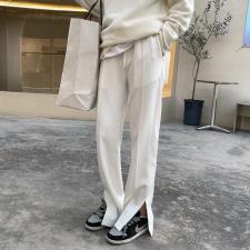 7958开叉高腰拖地裤，女装，XTZ style