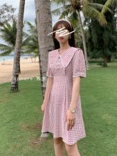 格纹连衣裙，女装连衣裙，Jarmore隽末