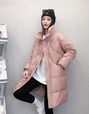 ZCL511火爆印花立领长款保暖羽绒服，女装羽绒服，L·H·X