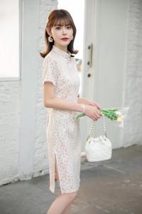【现货】夏季新款 碎花改良旗袍,女装婚纱/旗袍/礼服,芷炫