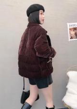 DG831欧版西装领短款西装领丝绒羽绒服，女装西装，L·H·X
