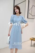 纯色连衣裙,女装连衣裙,春花与熙南