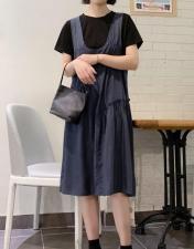 韩版假两件连衣裙，女装连衣裙，赫她娜