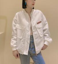 现货，春季棒球外套，女装，咖啡色