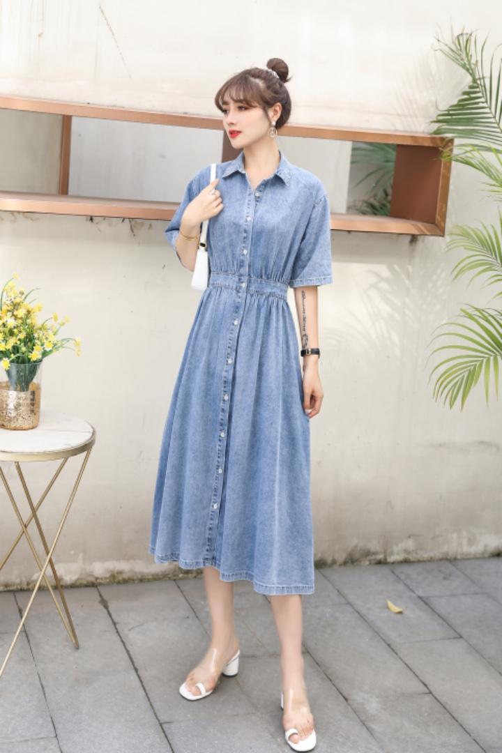 新款夏季牛仔连衣裙，小披肩好淑女！，女装连衣裙，春信拙源