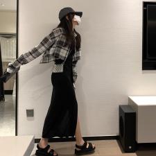 格子短衬衫，女装衬衫，XTZ style