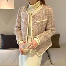 小香风羽绒外套，90%白鸭绒和70%羊毛，女装，奥瑾