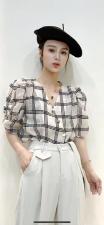 2021夏季格子小衫上衣，女装，千衣百顺