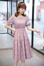 韩版碎花连衣裙，女装连衣裙，艾美欧歌
