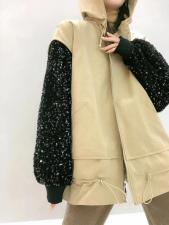 blingbling拼接款重工外套，女装，r+i=aa