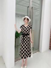 【现货】夏季新款醋酸缎面时尚系腰显瘦连衣裙，女装连衣裙，名怡