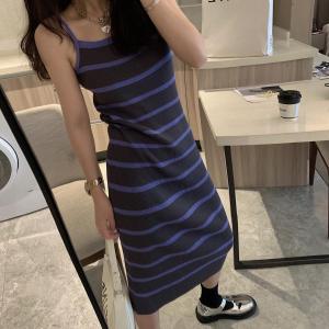 1409吊带条纹长裙,女装背心吊带,XTZ style