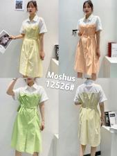 拼接款衬衣裙，女装，Moshus摩述