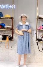 DG887夏季新款韩版甜美风双层娃娃领系带气质淑女连衣裙，女装连衣裙，L·H·X
