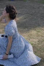 2039法式桔梗连衣裙，女装连衣裙，Mu Mu
