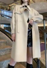 SL20112欧范肩带百分百全羊毛双面尼大衣，女装，L·H·X