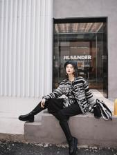 粗纺夹棉外套，女装，YOUER DENG
