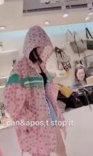 DG889欧洲站2021夏季新款连帽碎花下摆抽绳拼接薄款防晒，女装，L·H·X