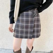 韩版格子裙，女装，灰姑娘