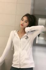 W7702春季新款时尚连帽卫衣外套，女装卫衣/绒衫，L·H·X
