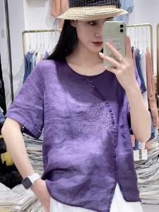 纯苎麻上衣,女装,川哲