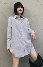 SGH2090洋气立领后开叉条纹衬衫，女装衬衫，L·H·X