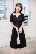 夏季新款连衣裙，女装连衣裙，水锦红