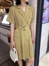 【现货】夏季新品气质显瘦西装连衣裙，女装西装，蓝典