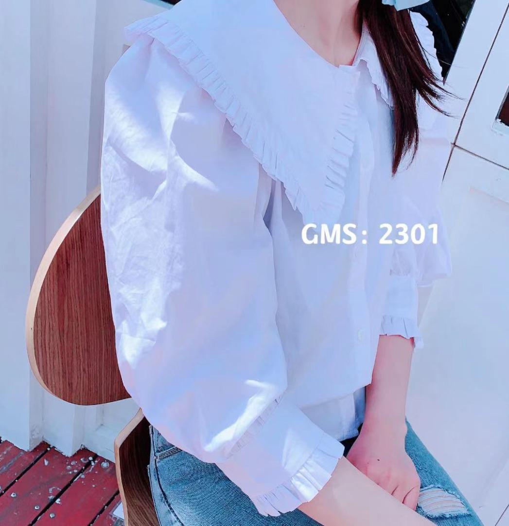 娃娃领小衬衫，女装衬衫，歌玛索 GMS