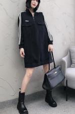 DG825韩版时尚拼牛仔连衣裙，女装连衣裙，L·H·X