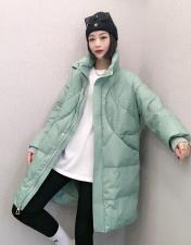 ZCL511火爆印花立领长款保暖羽绒服，女装羽绒服，L·H·X