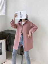2021春装新款韩版中长款连帽外套，女装，天使格格