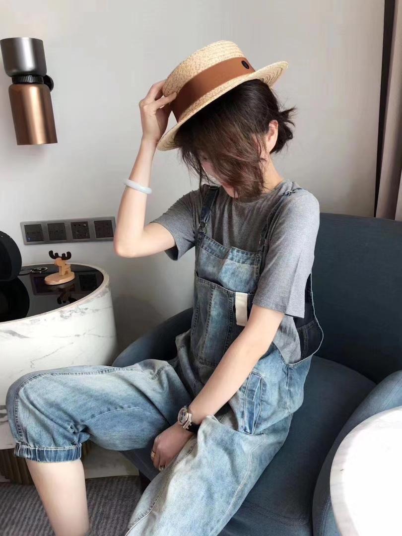 背带牛仔裤，女装牛仔裤，玫瑰共和国