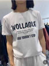 DG878时尚简约休闲风格字母印花百搭T，女装，L·H·X