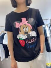 DG869新款印花粉蝴蝶结米奇T，女装，L·H·X