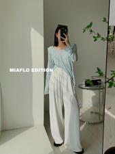 马卡龙透视防晒T/白/黑/粉/蓝/黄绿/，女装，MIA&FLO
